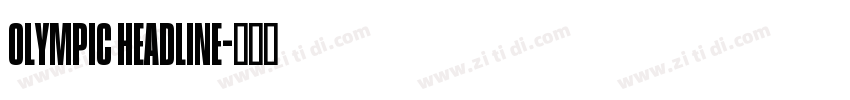 olympic headline字体转换
